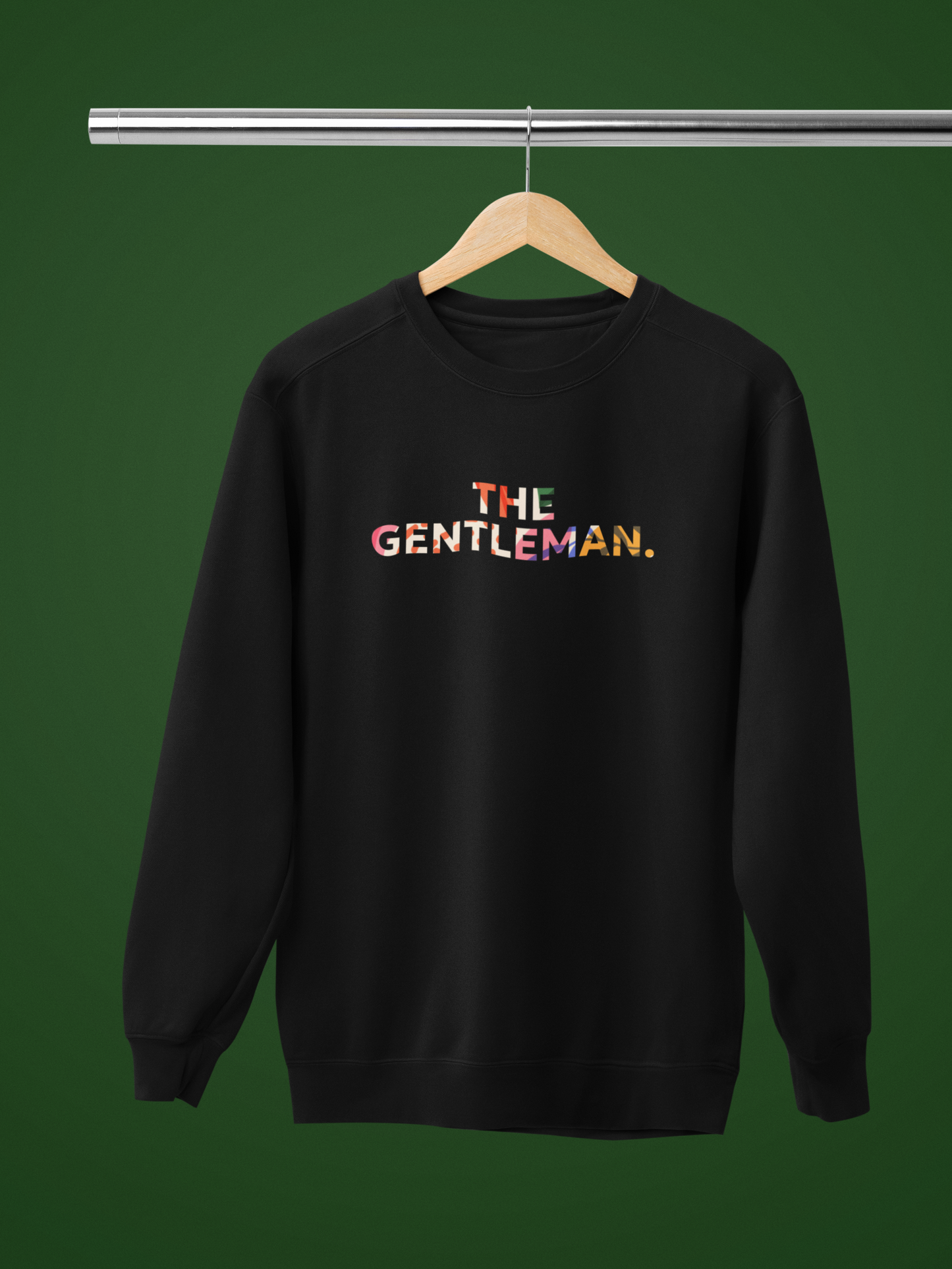 The Gentleman Black Graphic Printed Sweatshirt Men