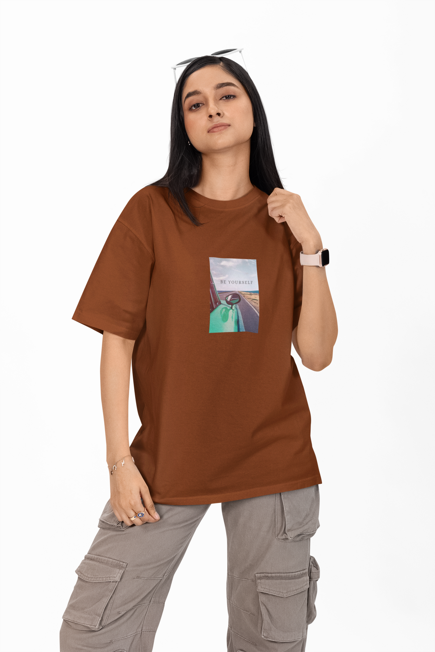Be Yourself Traveller Casual Oversized T-Shirt