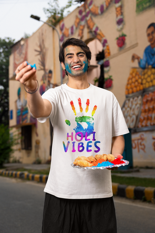 Holi Oversized Printed T-shirt Unisex